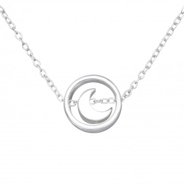 Moon - 925 Sterling Silver Silver Necklaces SD36352