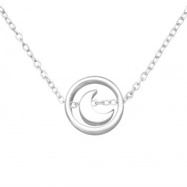 Moon - 925 Sterling Silver Silver Necklaces SD36352