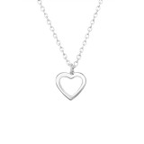 Heart - 925 Sterling Silver Silver Necklaces SD36354
