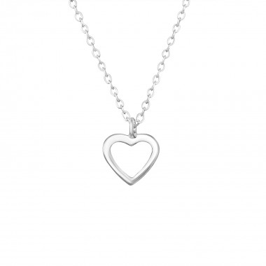 Heart - 925 Sterling Silver Silver Necklaces SD36354