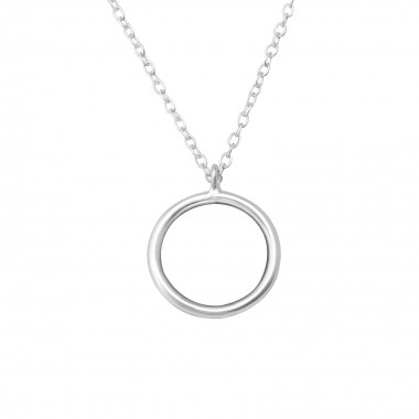 Circle - 925 Sterling Silver Silver Necklaces SD36355