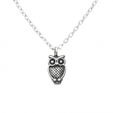 Owl - 925 Sterling Silver Silver Necklaces SD36367