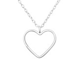Heart - 925 Sterling Silver Silver Necklaces SD36437
