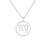 Virgo Zodiac Sign - 925 Sterling Silver Silver Necklaces SD36710