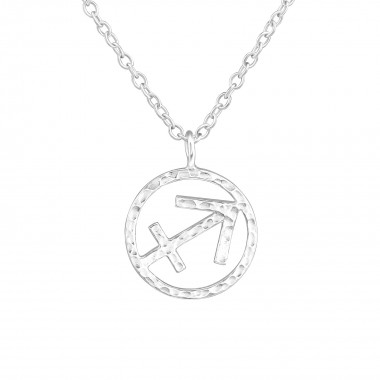Sagittarius Zodiac Sign - 925 Sterling Silver Silver Necklaces SD36720