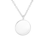 Round - 925 Sterling Silver Silver Necklaces SD36726