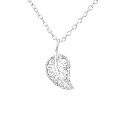 Leaf - 925 Sterling Silver Silver Necklaces SD37099