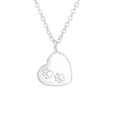 Heart - 925 Sterling Silver Silver Necklaces SD37188