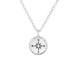 Compass - 925 Sterling Silver Silver Necklaces SD37189