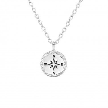 Compass - 925 Sterling Silver Silver Necklaces SD37189