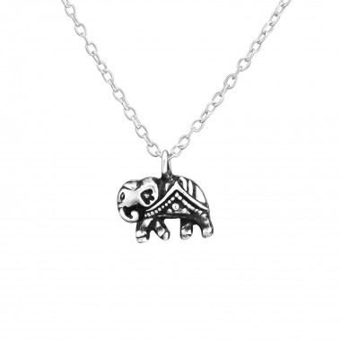 Elephant - 925 Sterling Silver Silver Necklaces SD37613