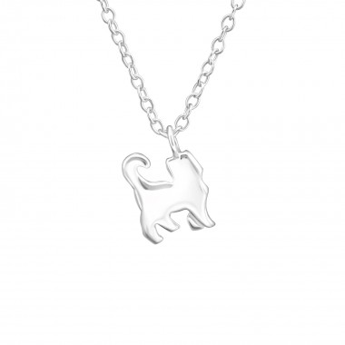 Cat - 925 Sterling Silver Silver Necklaces SD37618