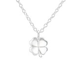 Lucky Clover - 925 Sterling Silver Silver Necklaces SD37626