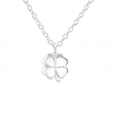 Lucky Clover - 925 Sterling Silver Silver Necklaces SD37626