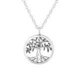 Tree Of Life - 925 Sterling Silver Silver Necklaces SD37901