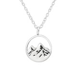 Mountain - 925 Sterling Silver Silver Necklaces SD37905