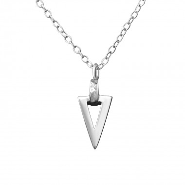 Triangle - 925 Sterling Silver Silver Necklaces SD38056