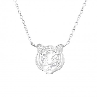Tiger - 925 Sterling Silver Silver Necklaces SD38182