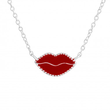 Lips - 925 Sterling Silver Silver Necklaces SD38189