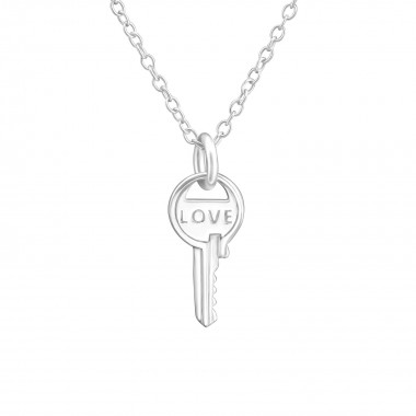 Key - 925 Sterling Silver Silver Necklaces SD38244