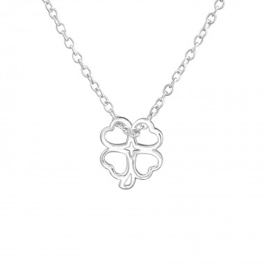 Lucky Clover - 925 Sterling Silver Silver Necklaces SD38466