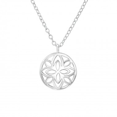 Patterned - 925 Sterling Silver Silver Necklaces SD38542