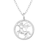 Sagittarius Zodiac Sign - 925 Sterling Silver Silver Necklaces SD38788