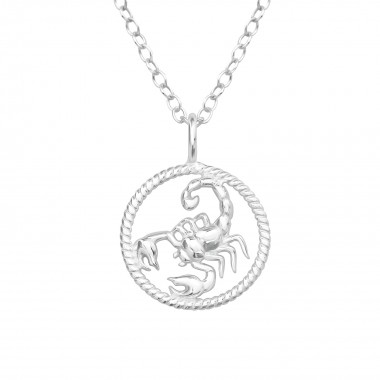 Scorpio Zodiac Sign - 925 Sterling Silver Silver Necklaces SD38790