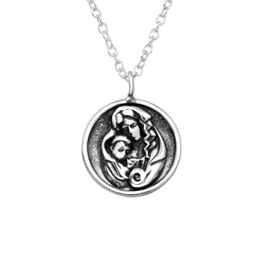 Mary - 925 Sterling Silver Silver Necklaces SD38793