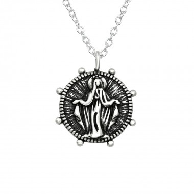 Mary - 925 Sterling Silver Silver Necklaces SD38794