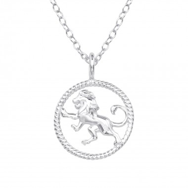 Leo Zodiac Sign - 925 Sterling Silver Silver Necklaces SD38799