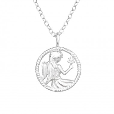 Virgo Zodiac Sign - 925 Sterling Silver Silver Necklaces SD38802