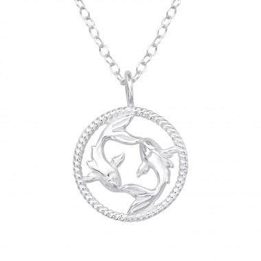 Pisces Zodiac Sign - 925 Sterling Silver Silver Necklaces SD38804