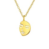 Face - 925 Sterling Silver Silver Necklaces SD38806