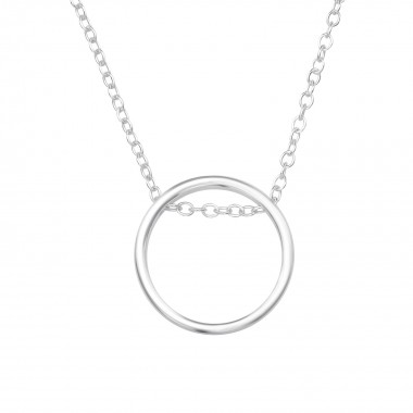 Circle - 925 Sterling Silver Silver Necklaces SD39173