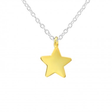 Star - 925 Sterling Silver Silver Necklaces SD39174