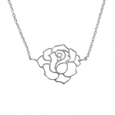Rose - 925 Sterling Silver Silver Necklaces SD39180