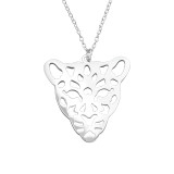 Leopard - 925 Sterling Silver Silver Necklaces SD39214
