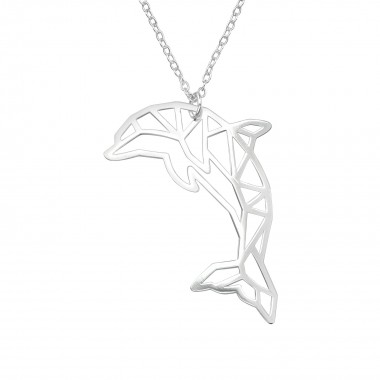 Dolphin - 925 Sterling Silver Silver Necklaces SD39218