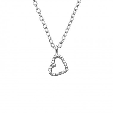 Heart - 925 Sterling Silver Silver Necklaces SD39241