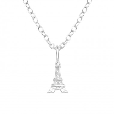 Eiffel Tower - 925 Sterling Silver Silver Necklaces SD39243