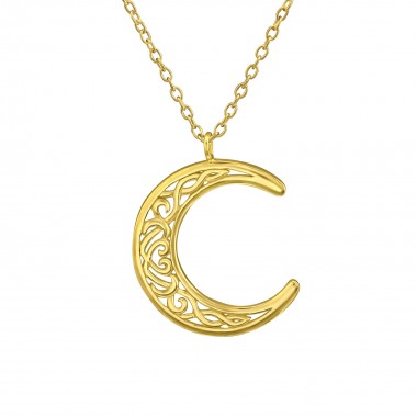 Moon - 925 Sterling Silver Silver Necklaces SD39416