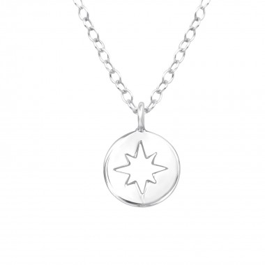 Star - 925 Sterling Silver Silver Necklaces SD39448