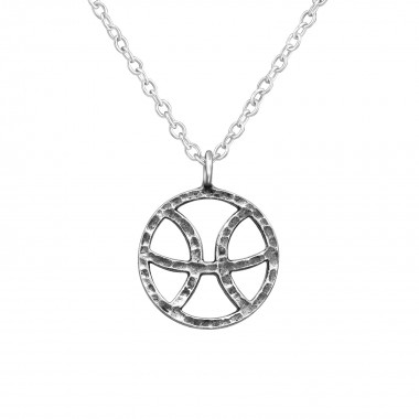 Pisces Zodiac Sign - 925 Sterling Silver Silver Necklaces SD39469