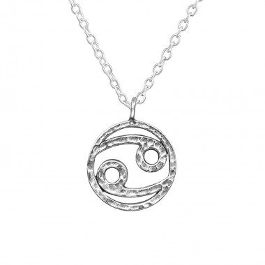 Cancer Zodiac Sign - 925 Sterling Silver Silver Necklaces SD39472