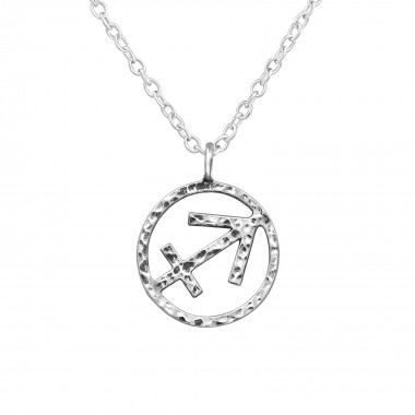 Sagittarius Zodiac Sign - 925 Sterling Silver Silver Necklaces SD39474