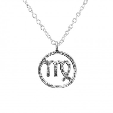 Virgo Zodiac Sign - 925 Sterling Silver Silver Necklaces SD39475