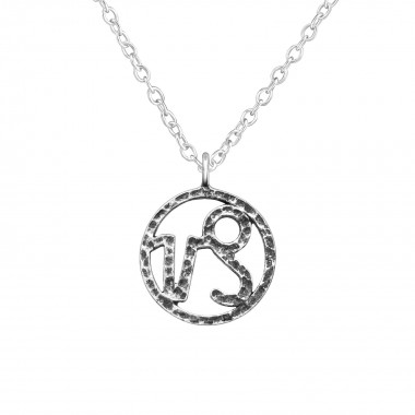 Capricorn Zodiac Sign - 925 Sterling Silver Silver Necklaces SD39488