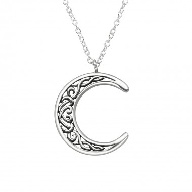 Moon - 925 Sterling Silver Silver Necklaces SD39512