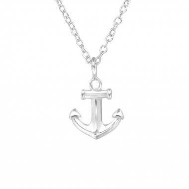 Anchor - 925 Sterling Silver Silver Necklaces SD39559